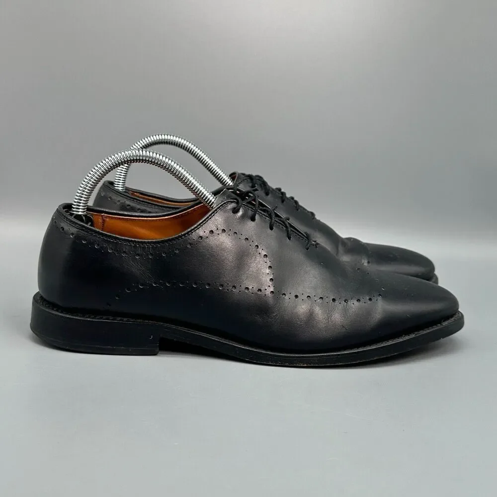 Allen Edmonds Fairfax Men's 8 Black Leather Comfort Shoes Lace Up Low Top